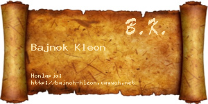 Bajnok Kleon névjegykártya